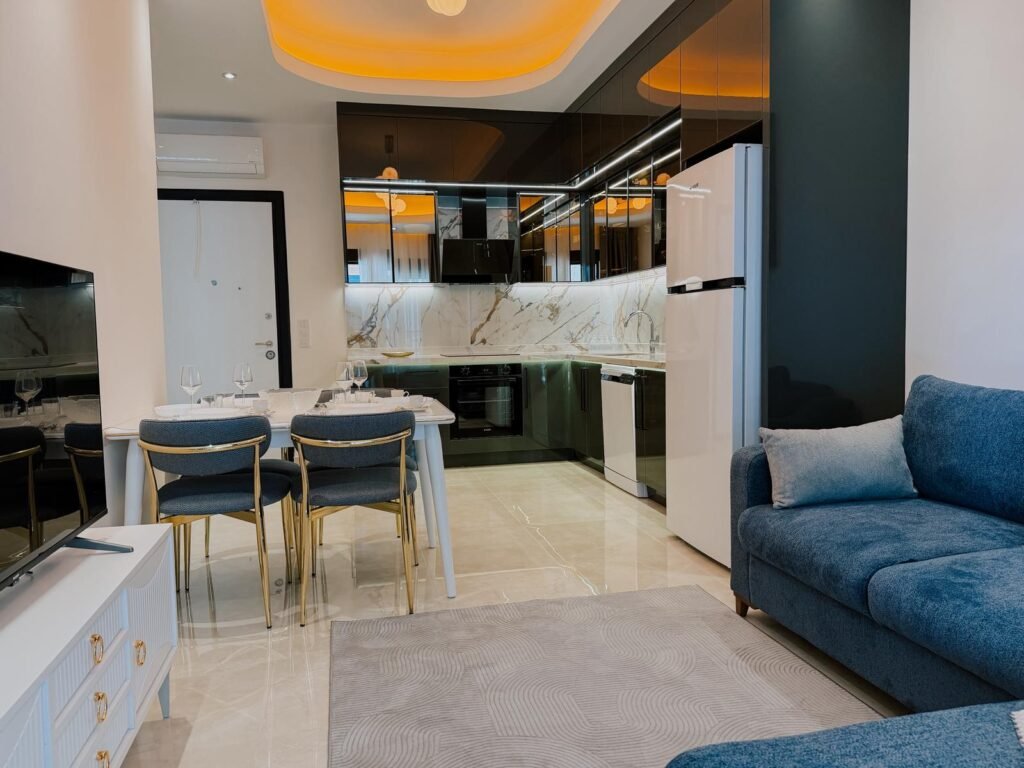 1+1 apartment rental in the new Yekta Premium complex – first season, private beach, and maximum comfort