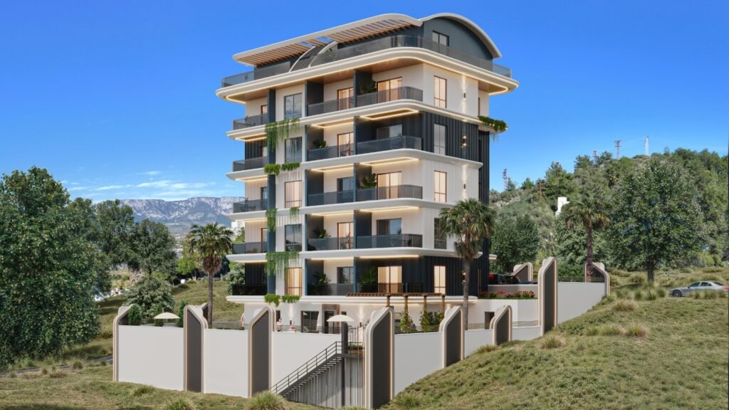 Przytulne apartamenty na sprzedaż w kompleksie inwestycyjnym z panoramicznym widokiem na morze w Kargicak